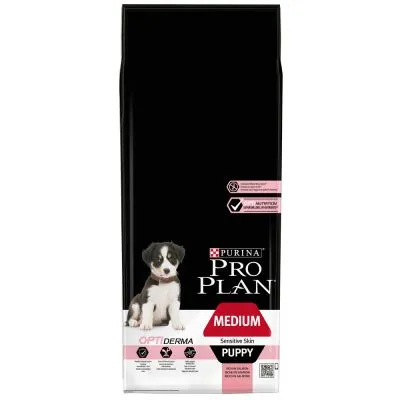 Pro Plan Medium Puppy Sensitive OptiDerma Salmone & Riso